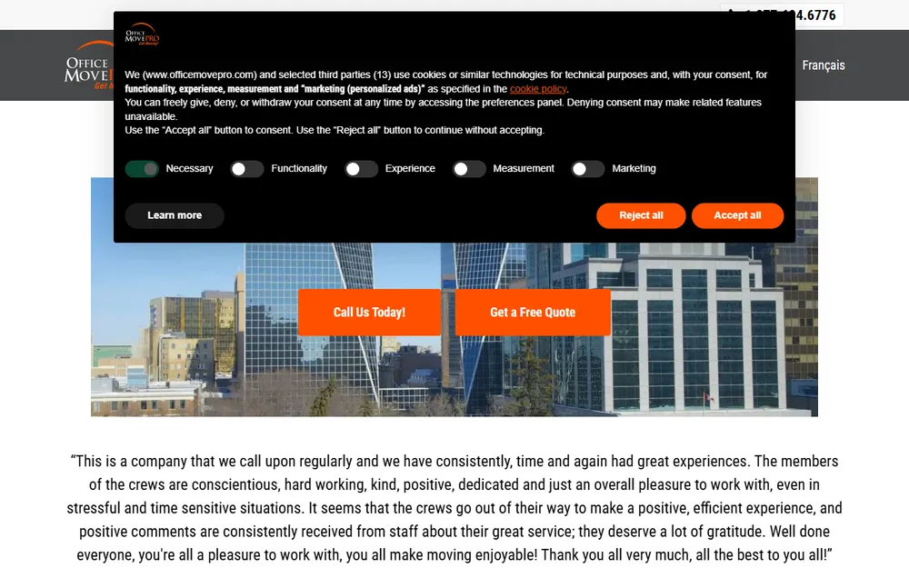 Office Move Pro homepage