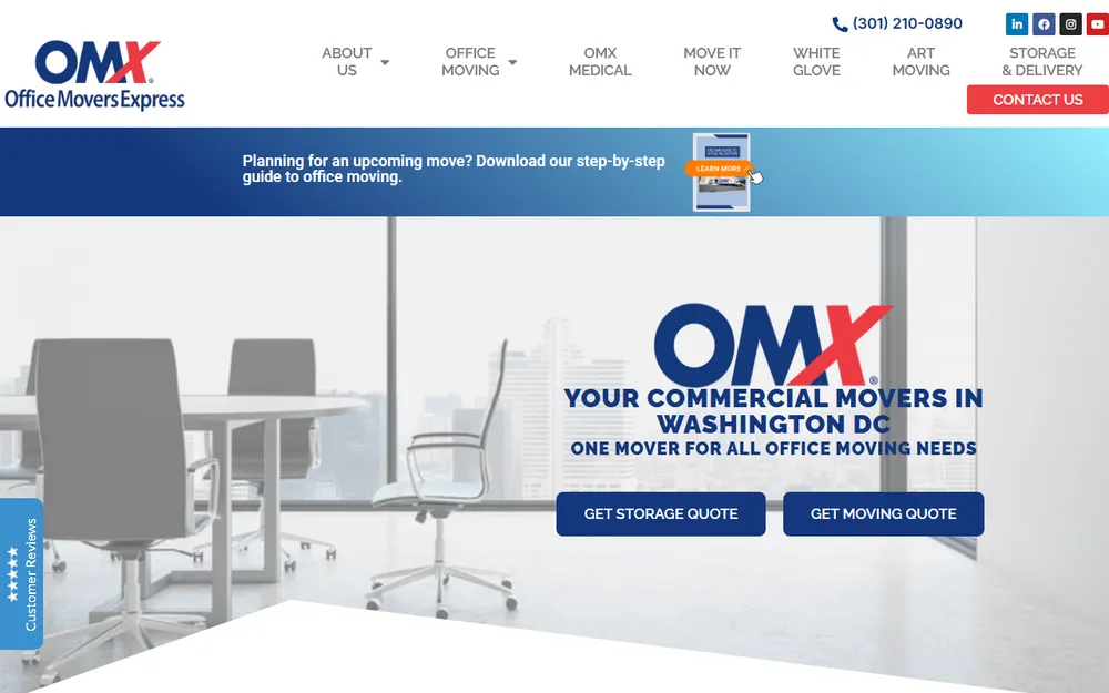 Office Movers Express homepage