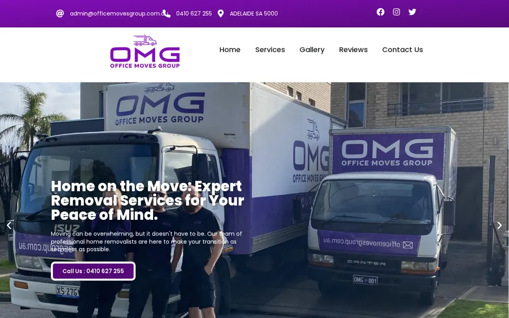 Office Moves Group - Furniture, Piano & Commercial Removalists in Adelaide homepage