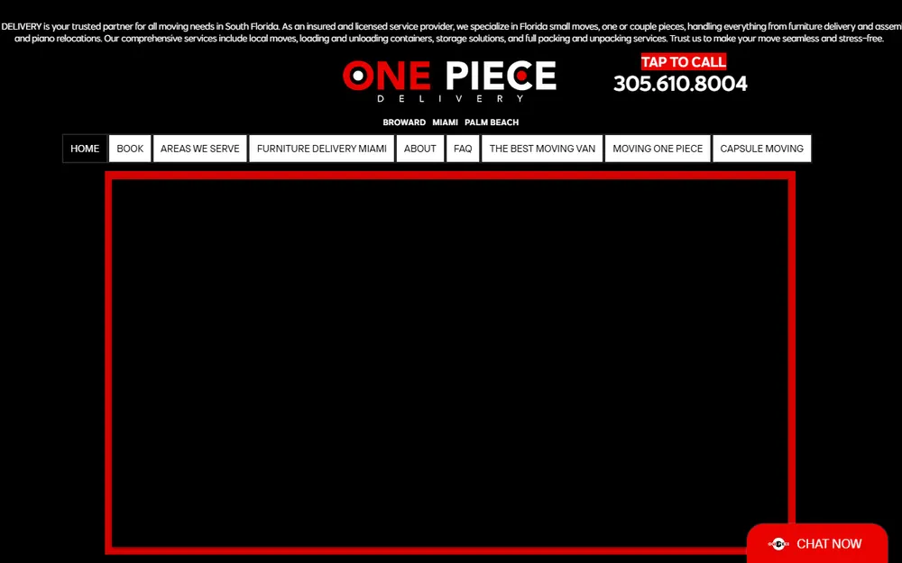 One Piece Delivery homepage