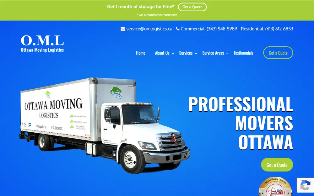 Ottawa Moving Logistics homepage