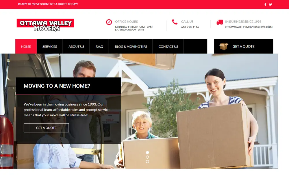 Ottawa Valley Movers homepage
