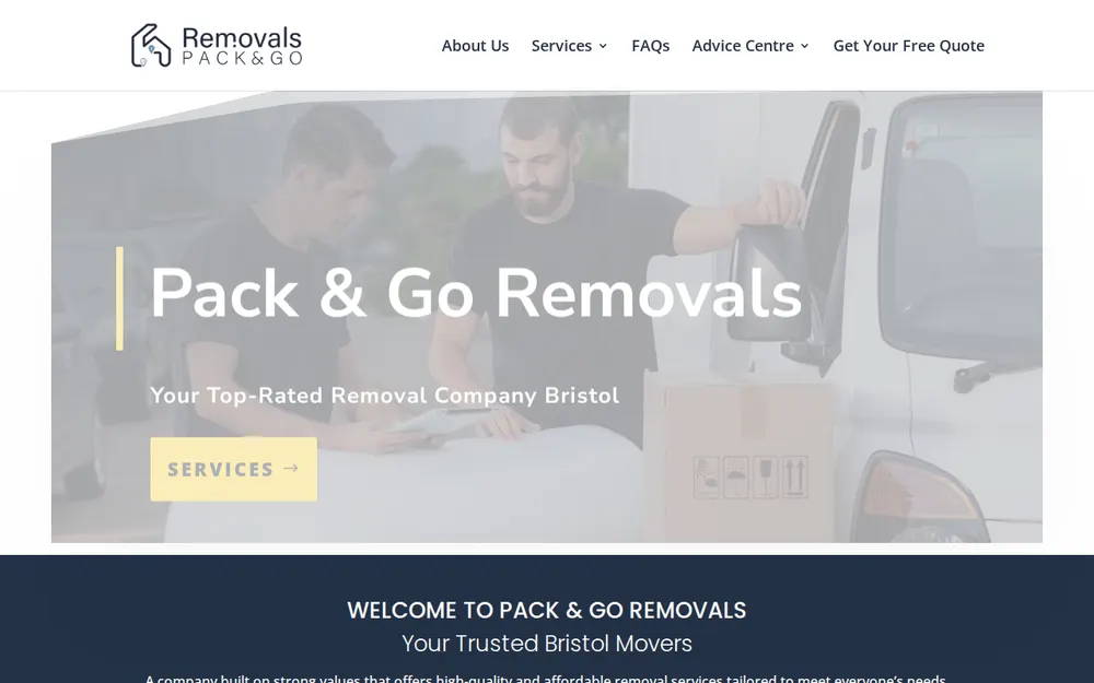 Pack & Go Removals homepage