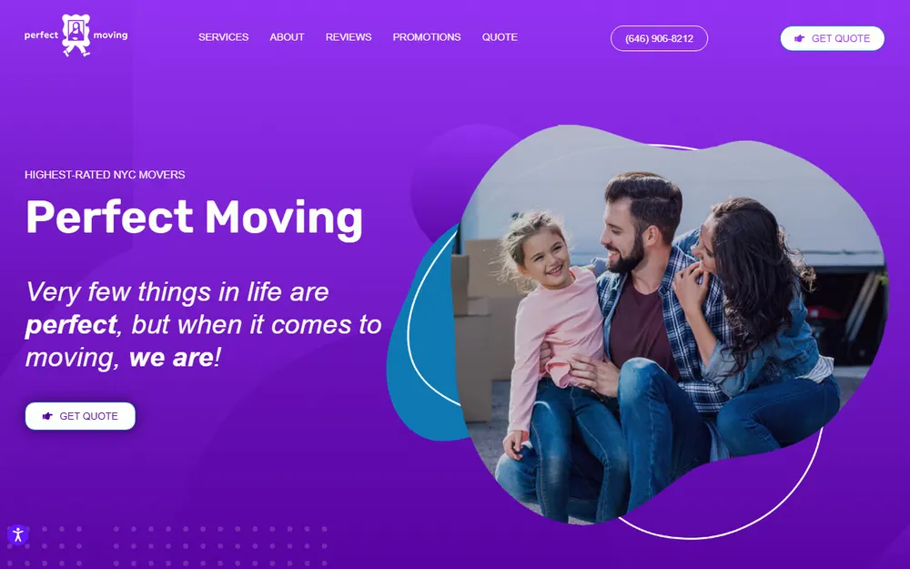 Perfect Moving & Storage homepage