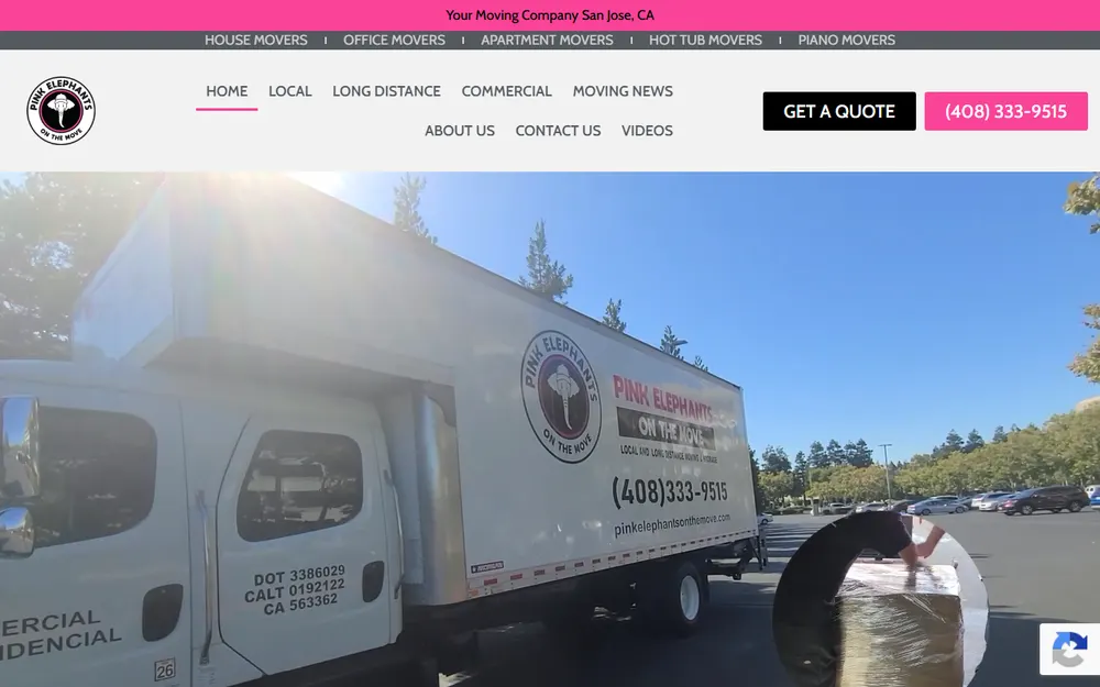 Pink elephants on the move homepage
