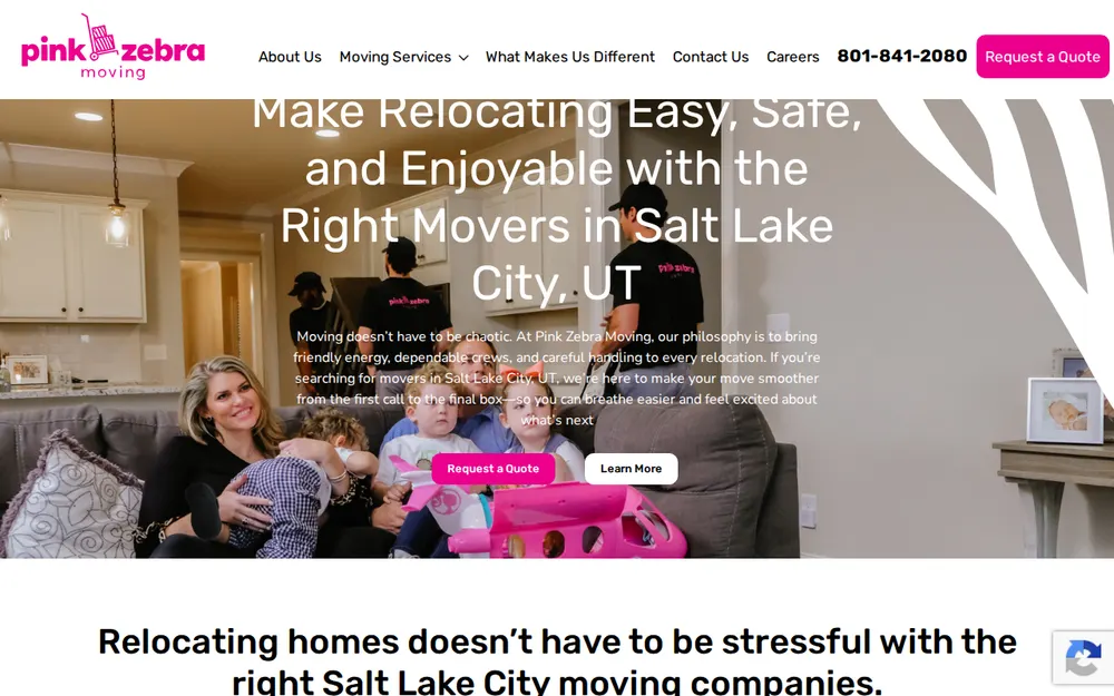 Pink Zebra Moving of Salt Lake City, UT homepage