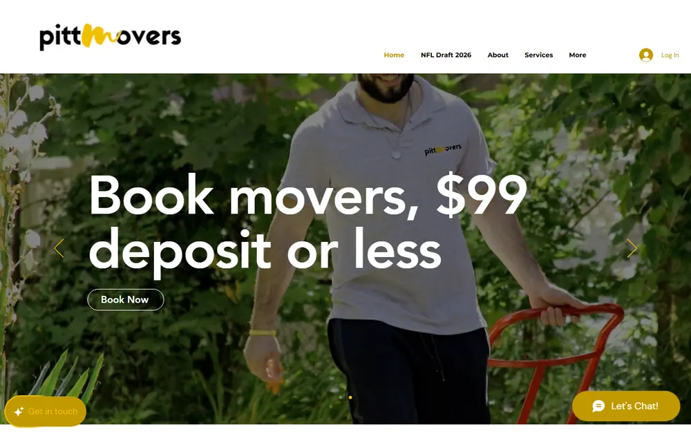 PittMovers homepage