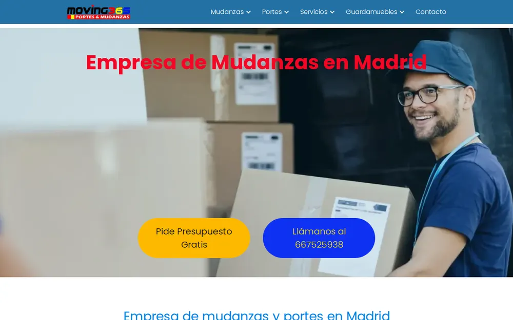 Portes y mudanzas urgentes en Madrid homepage
