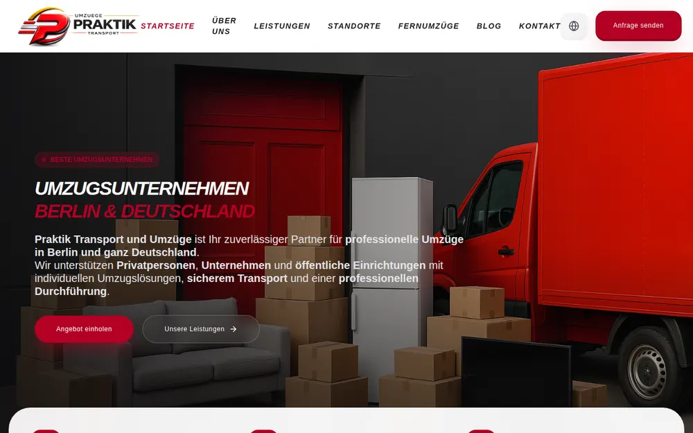 Praktik Transport und Umzüge | Umzugsunternehmen Berlin homepage