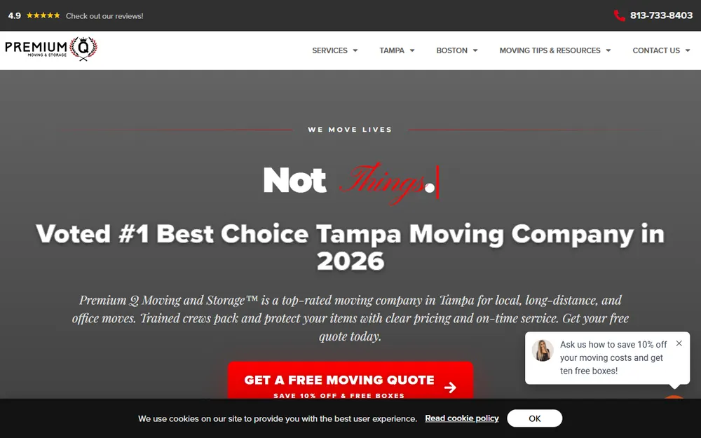 Premium Q Moving and Storage homepage