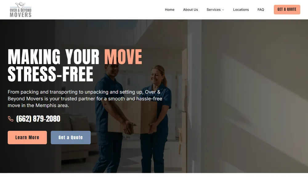 Primetime Movers homepage