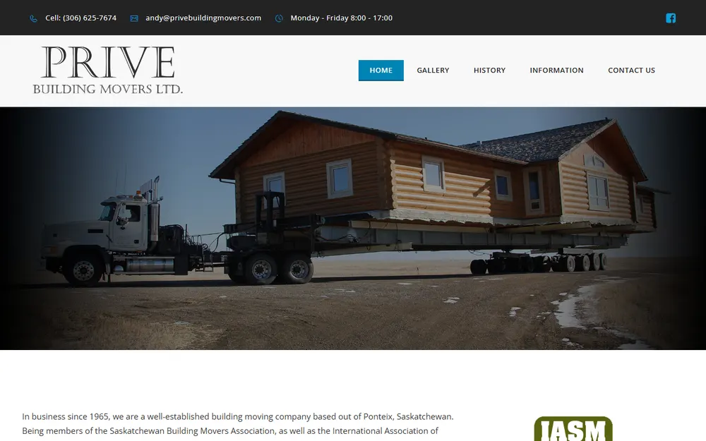Prive Building Movers Ltd. homepage