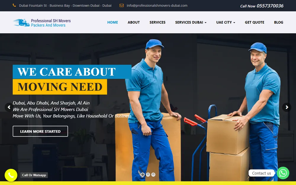 Professional Furniture Movers Packers homepage