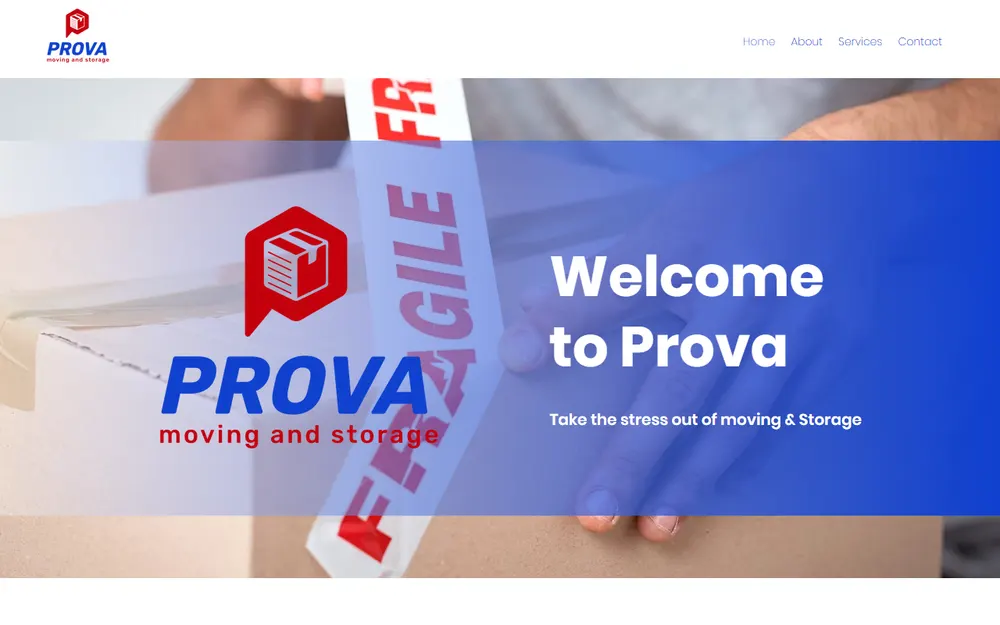 Prova moving and storage homepage