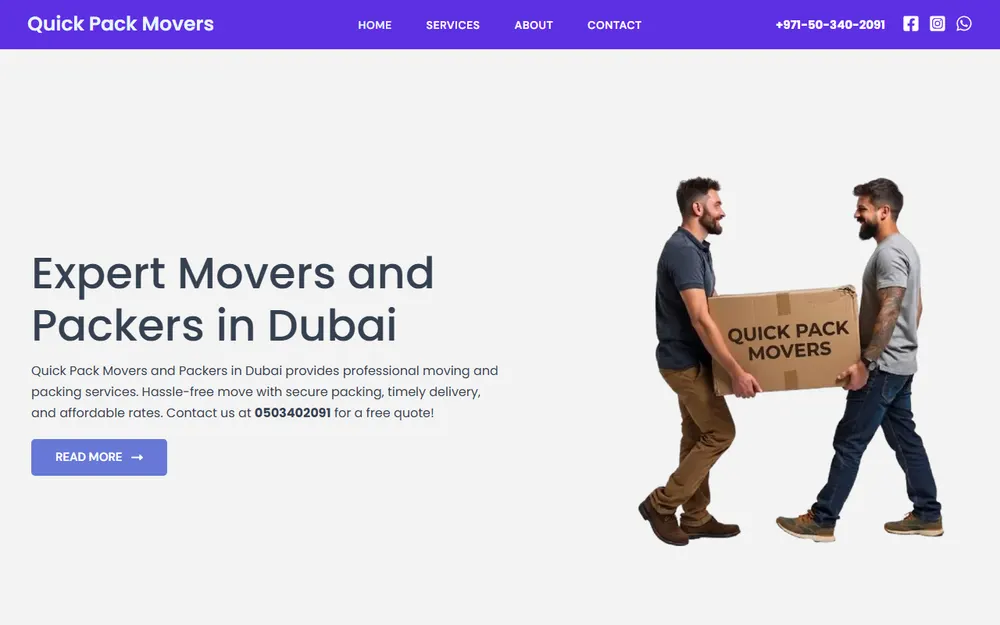 Quick Pack Movers And Packers homepage