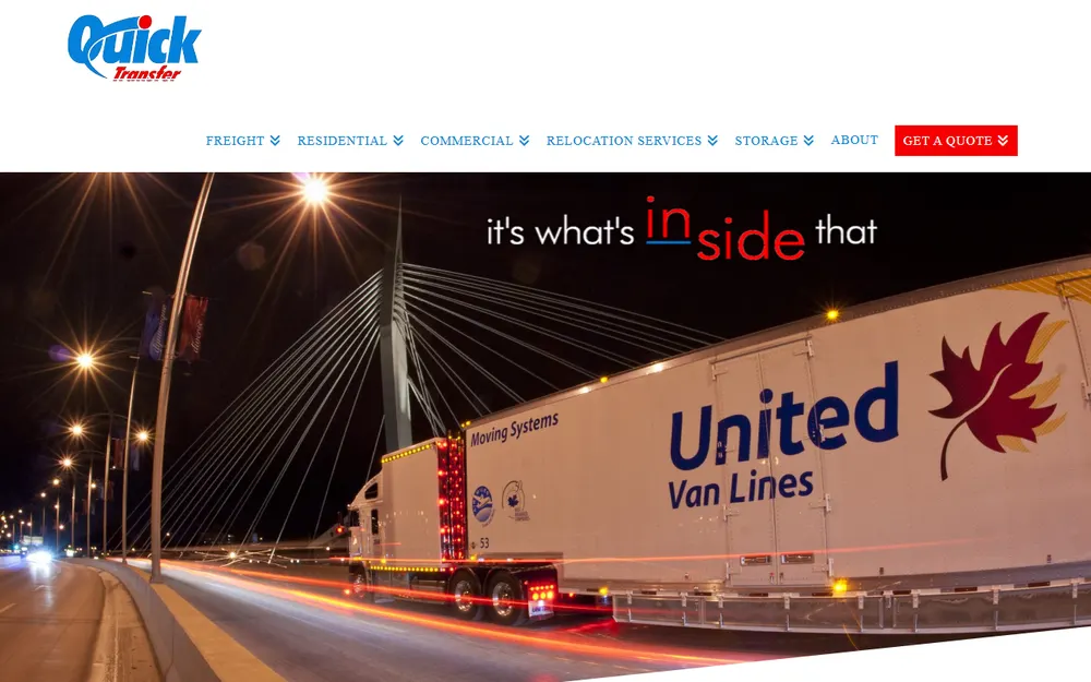 Quick Transfer Ltd. homepage