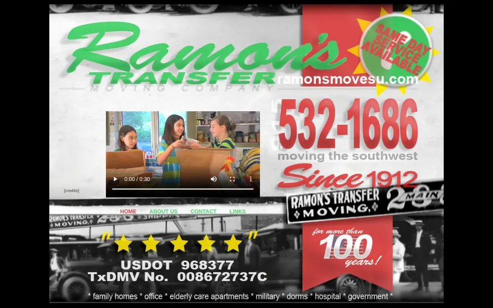 Ramon's Transfer homepage