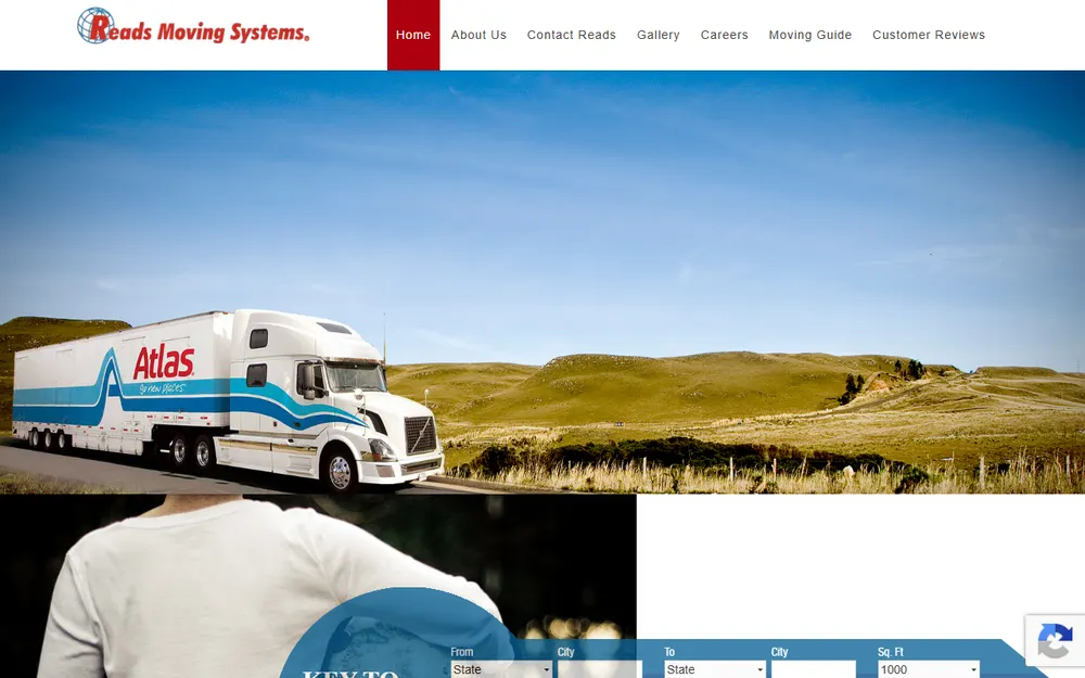 Reads Moving Systems homepage