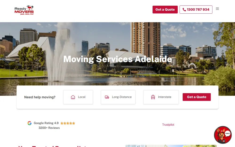 Ready Movers homepage
