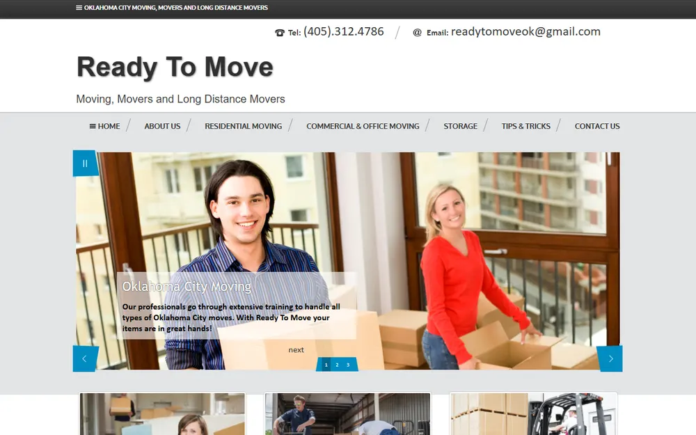 Ready Movers LLC homepage