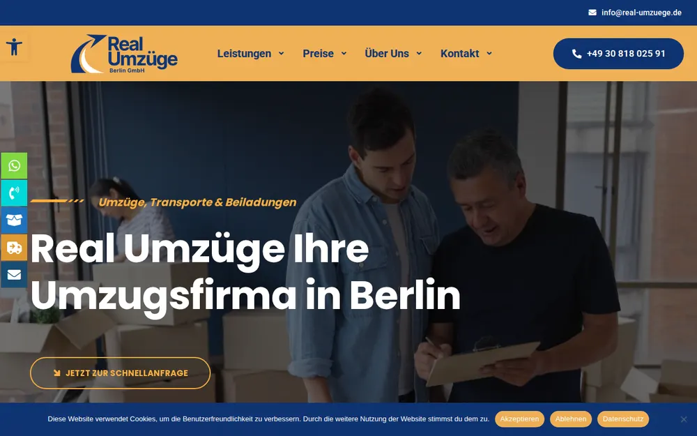 Real Umzüge Berlin GmbH homepage