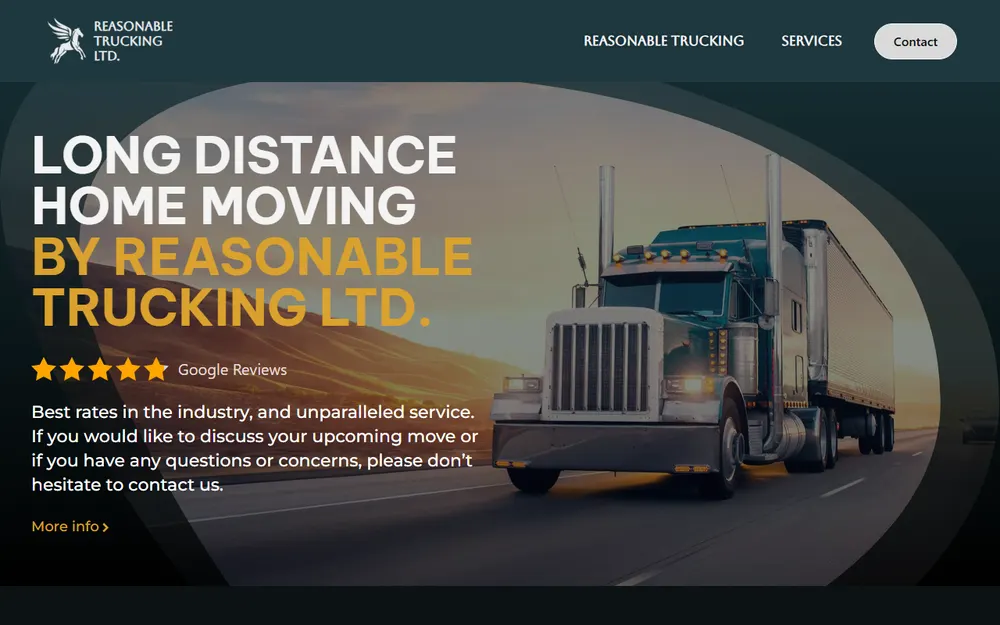 Reasonable Trucking Limited homepage