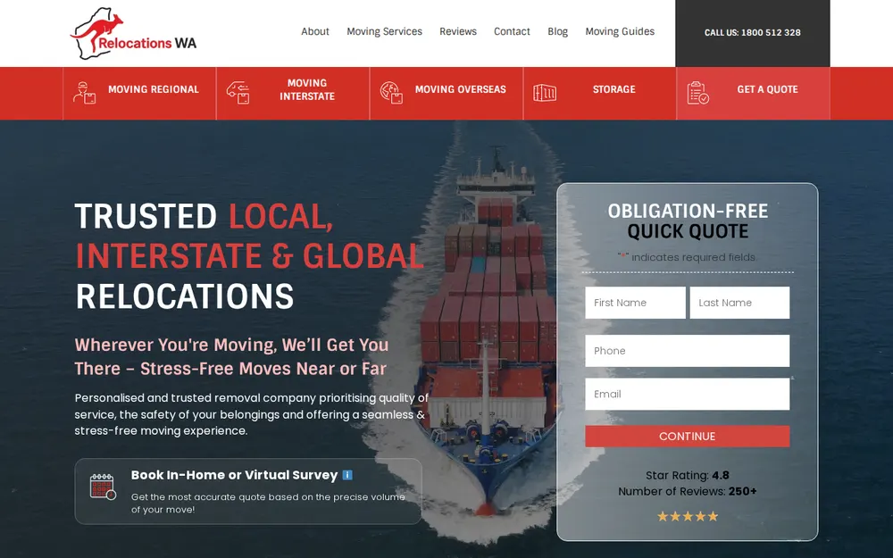 Relocations WA homepage