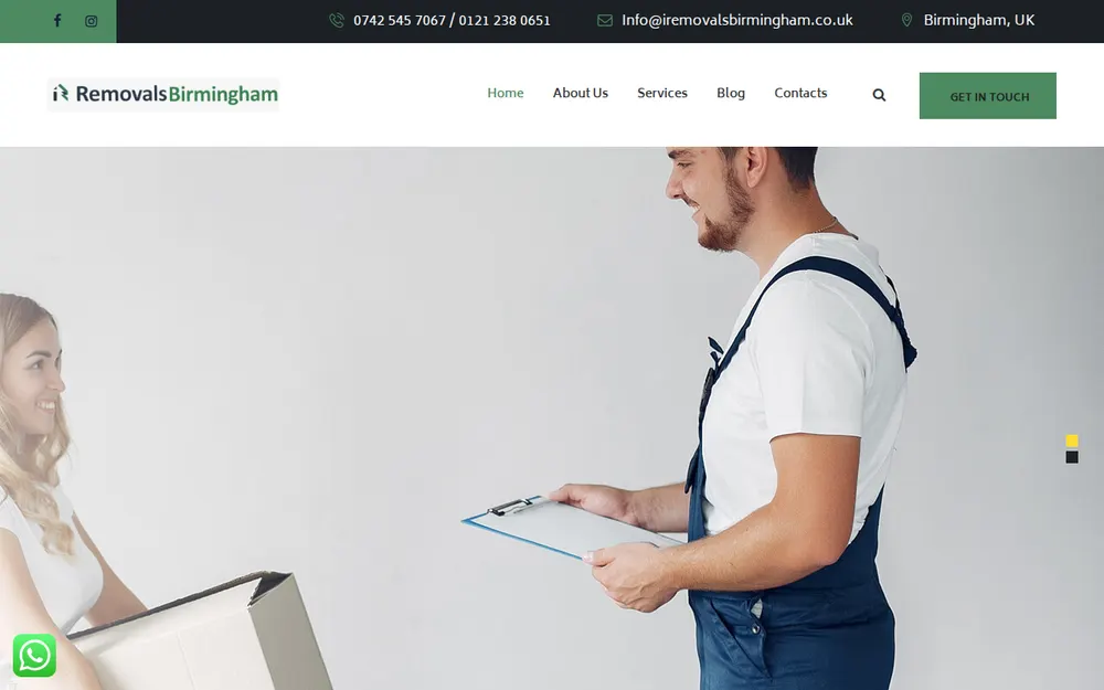 Removals Birmingham Limited homepage