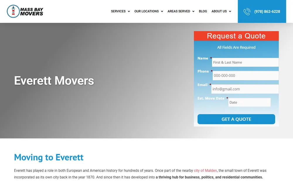 Restoration Movers - Boston homepage