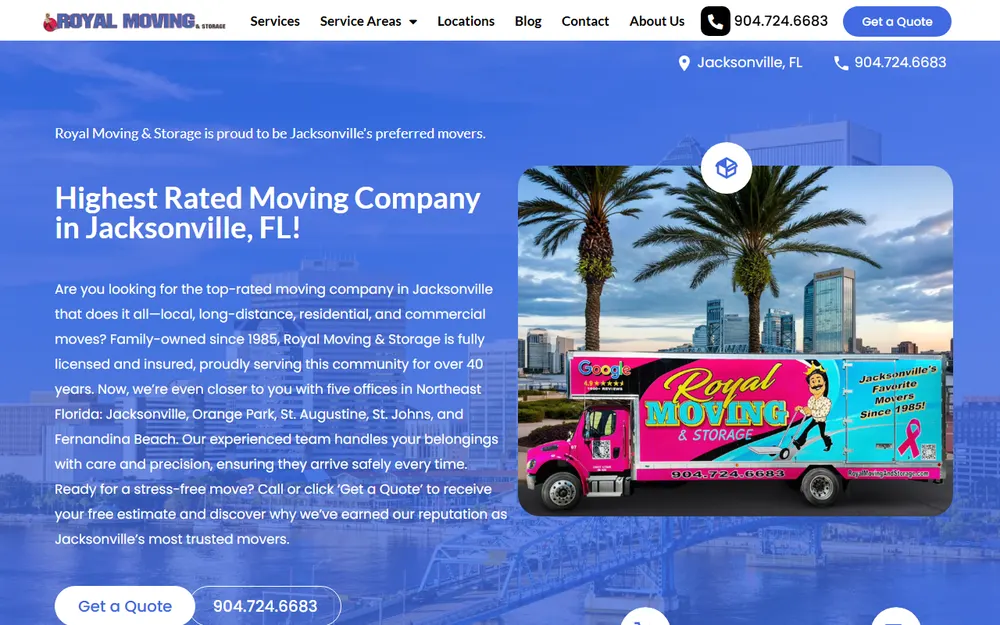 Royal Moving and Storage of Jacksonville homepage