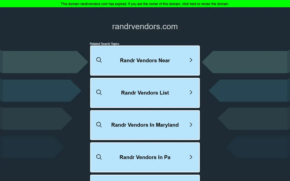 RR Vendors, Inc homepage