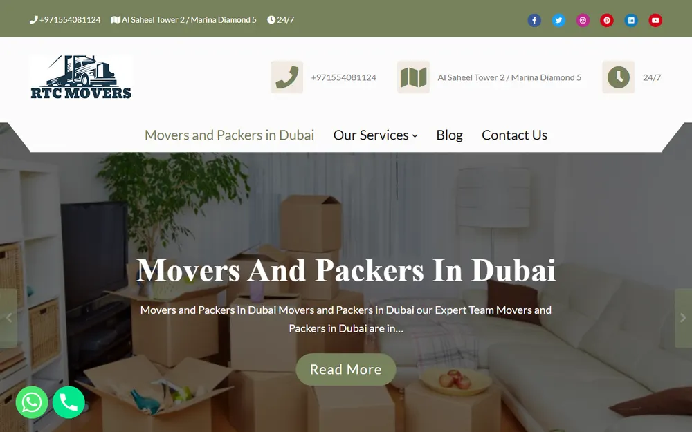 RTC Movers And Packers in Dubai Best Moving Company Sharjah homepage