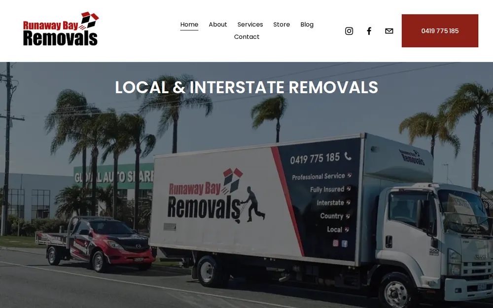 Runaway Bay Removals homepage