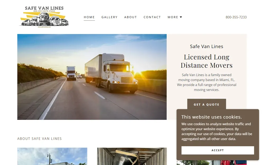 Safe Van Lines homepage