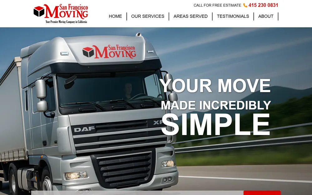 San Francisco Movers homepage