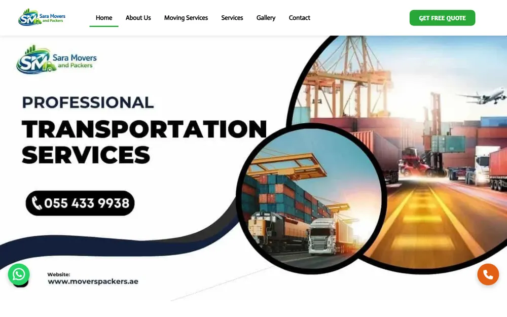 Sara Movers | Movers and Packers Company in Dubai homepage