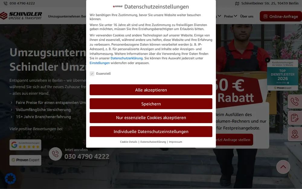 Schindler Umzüge - Umzugsunternehmen Berlin - Umzug Berlin homepage