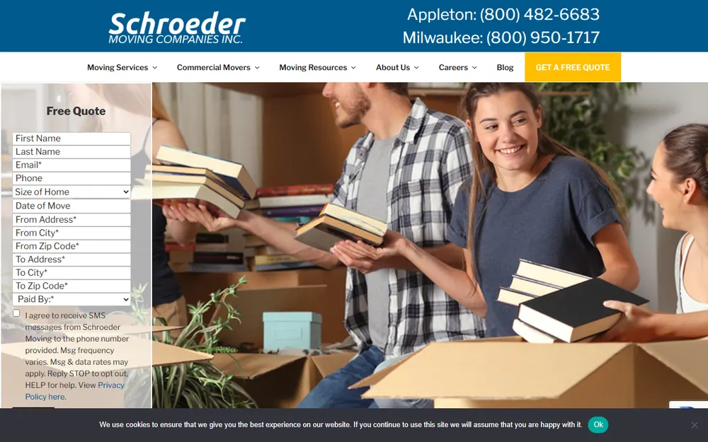 Schroeder Moving Systems homepage