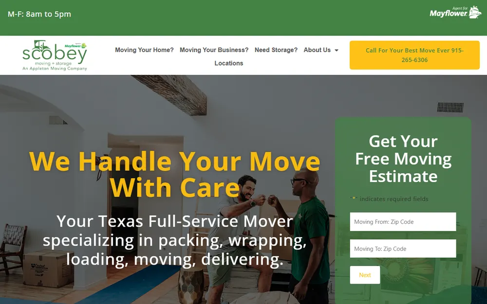 Scobey Moving & Storage homepage
