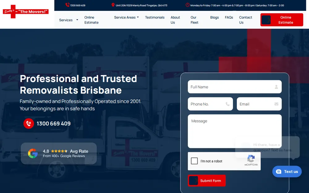 Scotty's The Movers homepage