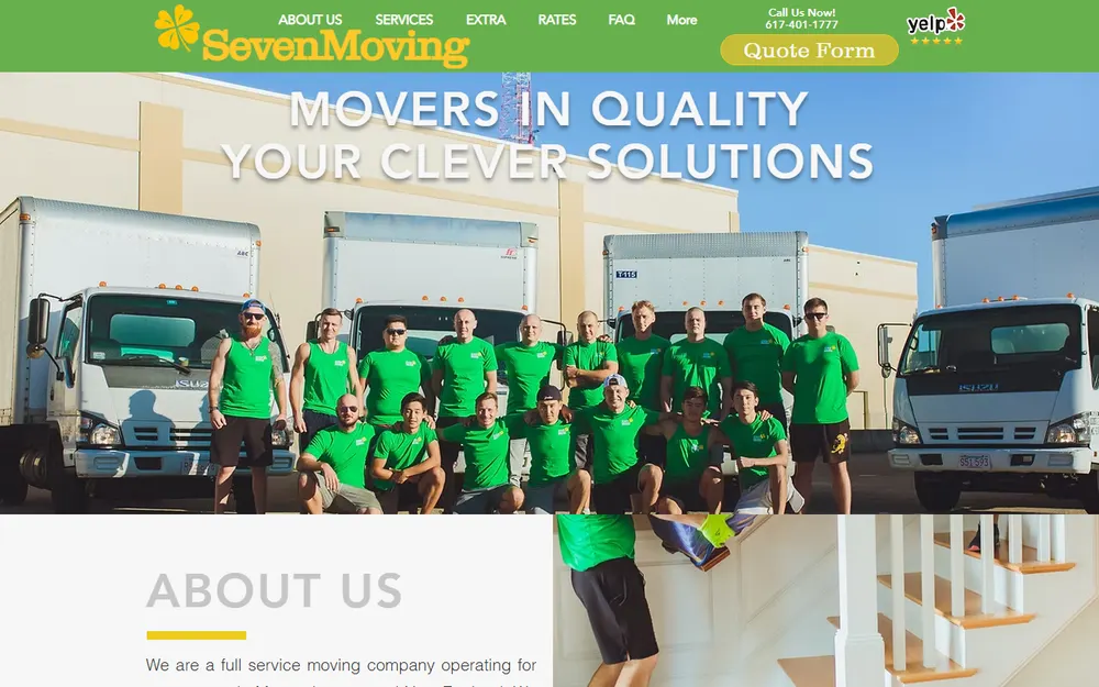 Seven Moving homepage