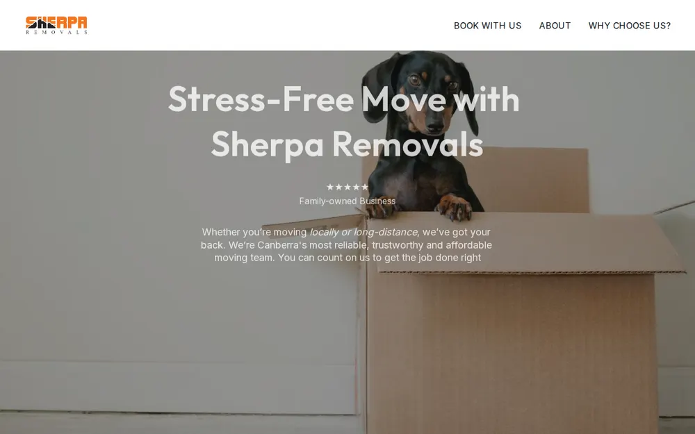 Sherpa Removals | Canberra's Quality Removalists homepage