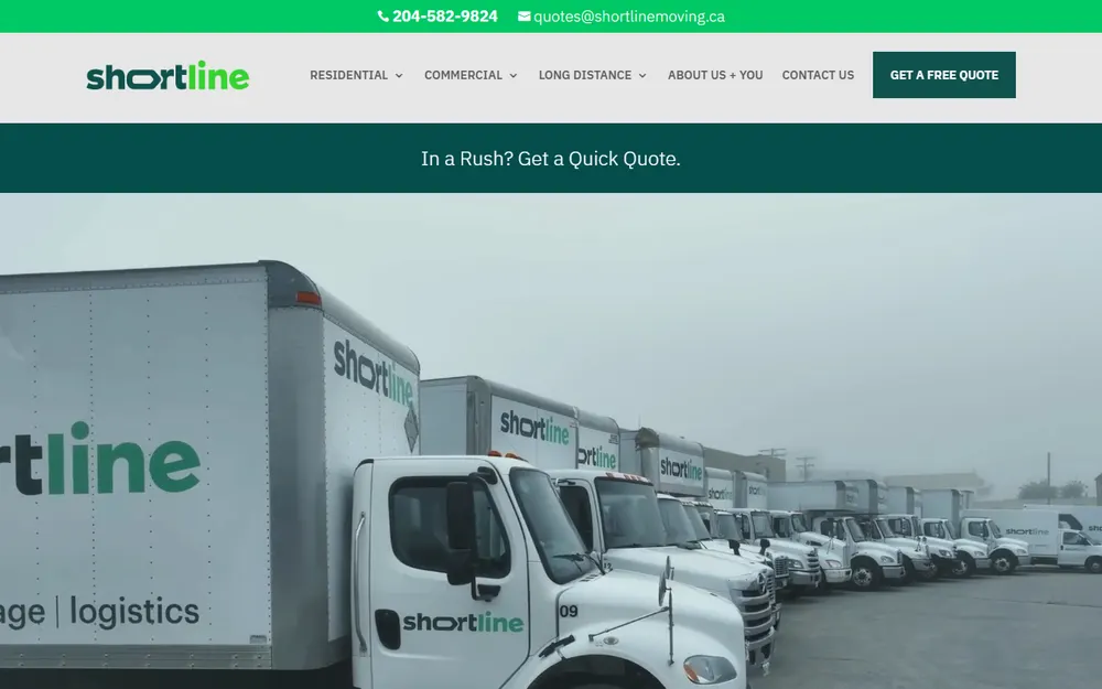 Shortline Moving Solutions Inc. homepage