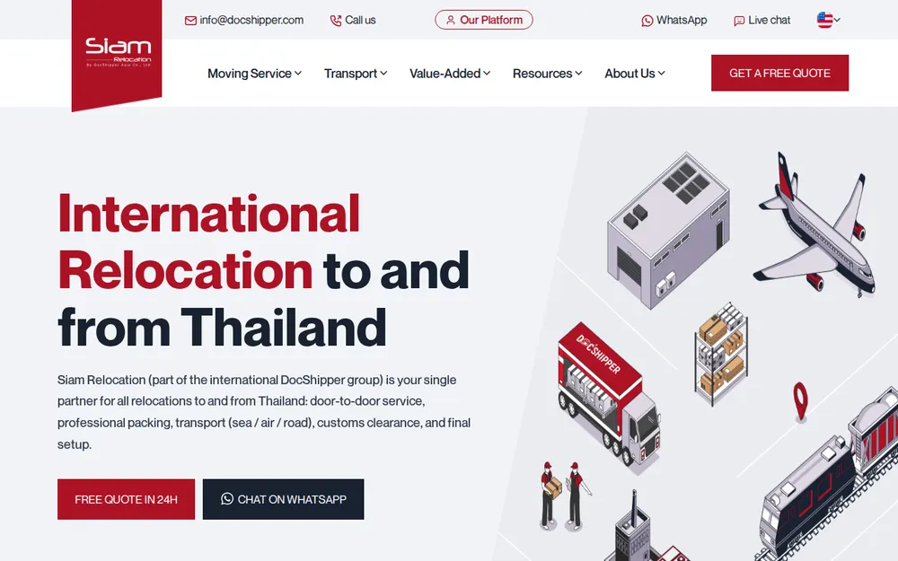 Siam Relocation homepage