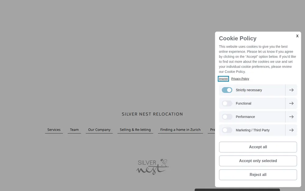 Silver Nest Relocation Zurich homepage