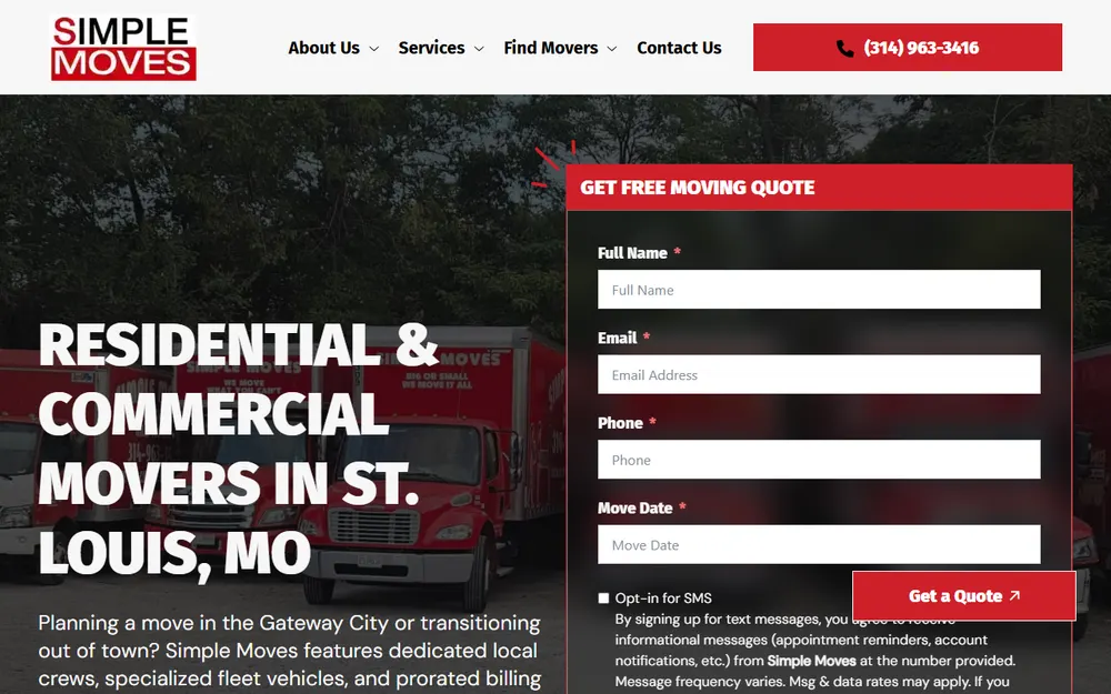 Simple Moves homepage