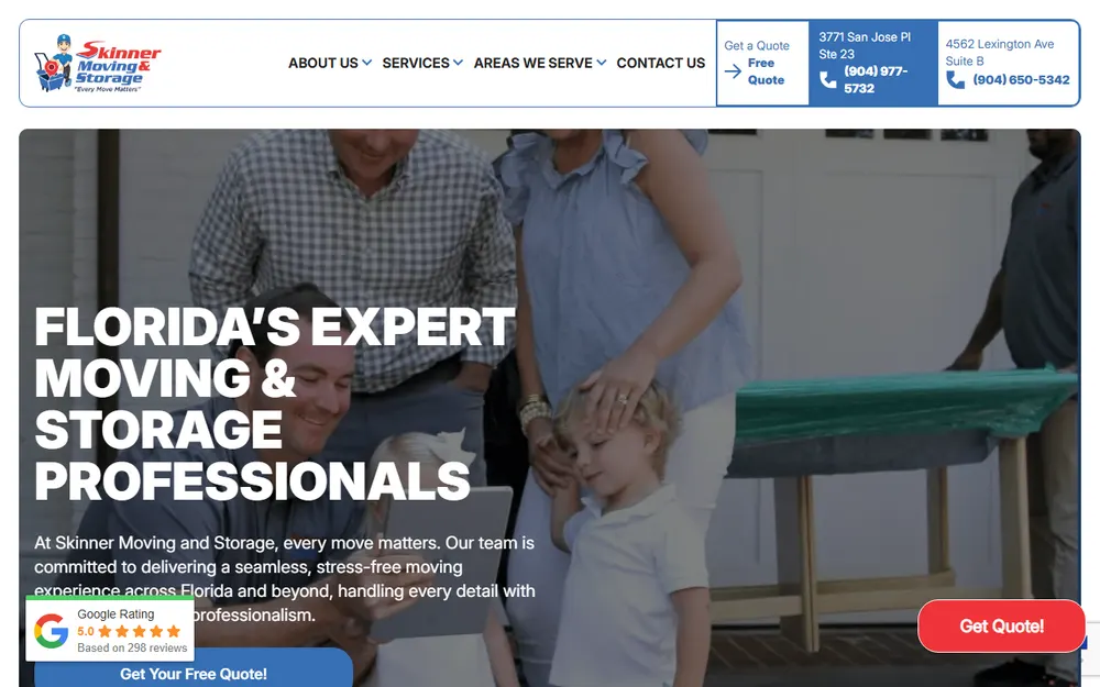 Skinner Moving & Storage homepage