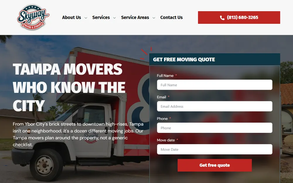 Skyway Moving & Storage homepage