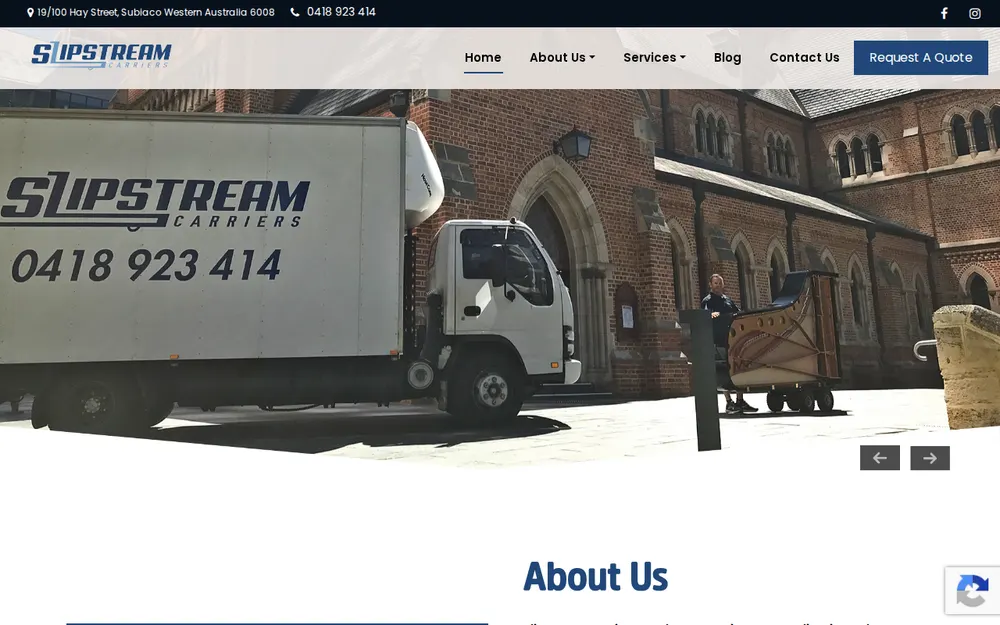 Slipstream Carriers - Piano Removals Perth homepage