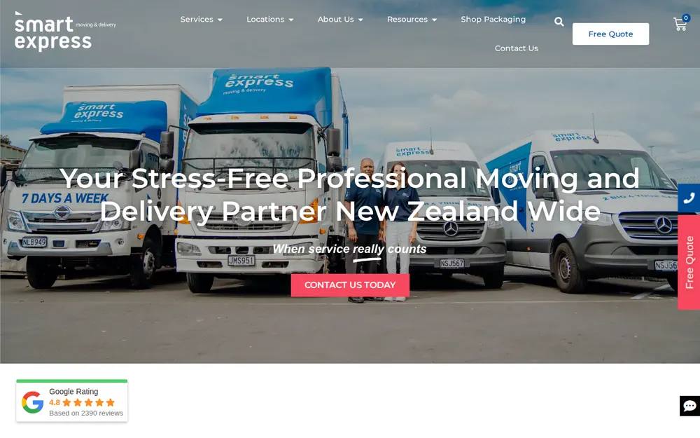 Smart Express Moving & Delivery homepage